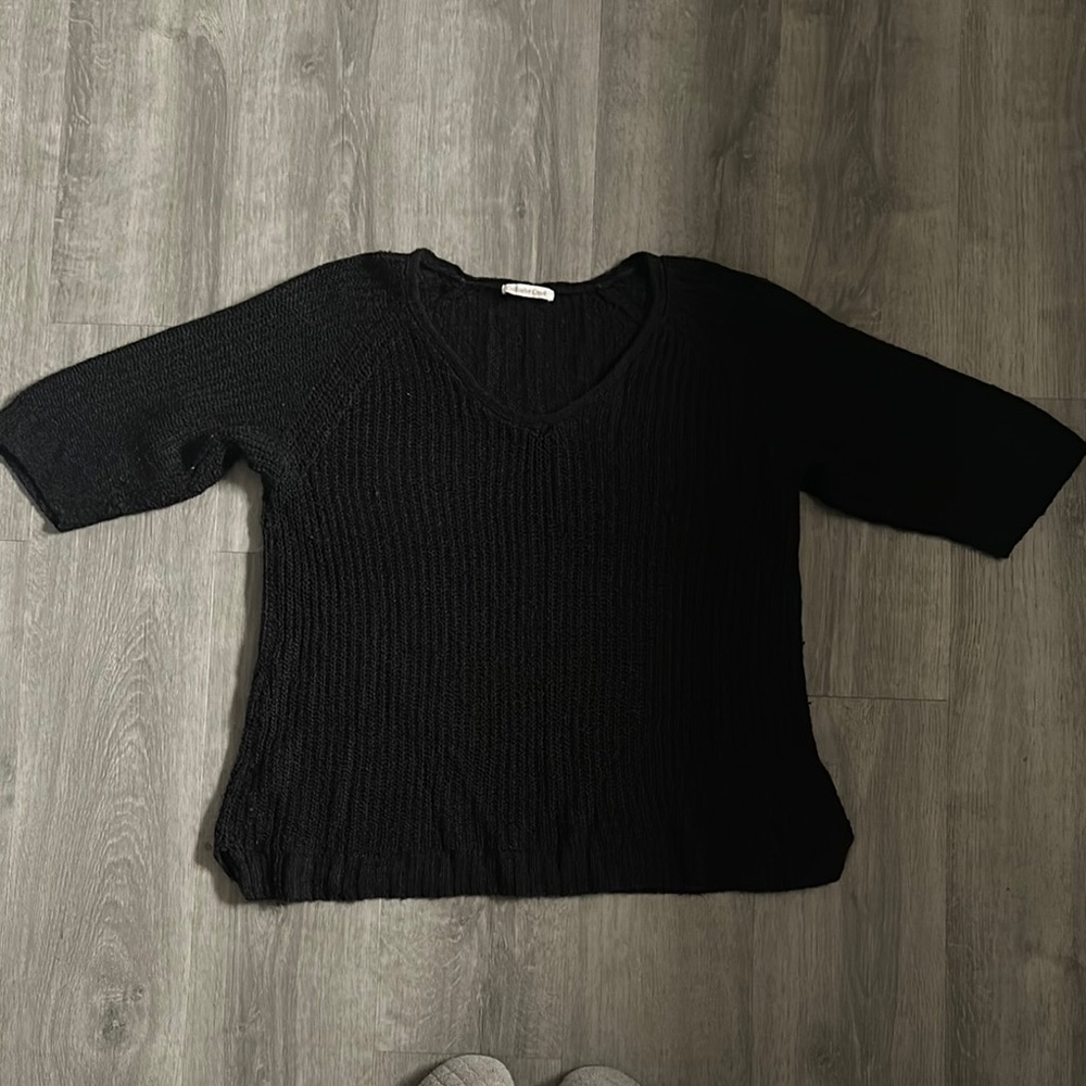 Coldwater Creek XL Black V-Neck Sweater